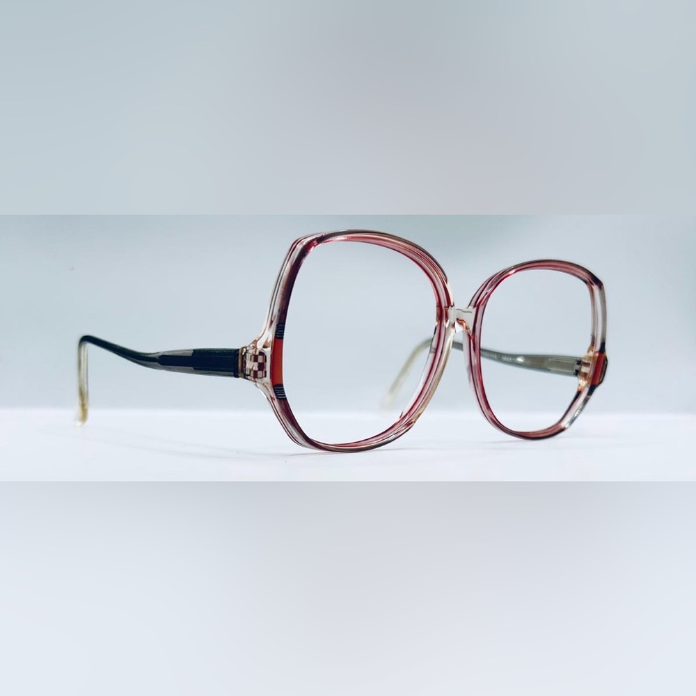 Vintage Norma Pink Translucent Oval Sunglasses Frames Only